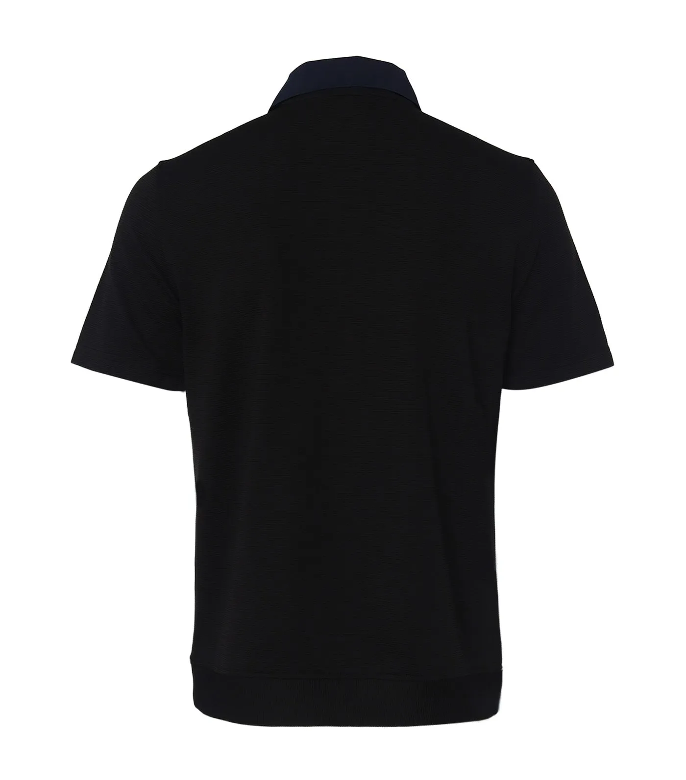 Short Sleeve Polo Sweatshirt Black