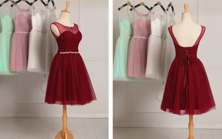 Short Tulle Cute Homecoming Dress with Belt, Prom Dress Short Graduation Dress