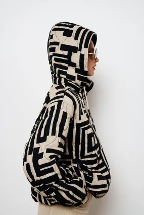 Stella Forest ORPHEE GEOMETRIC PRINT HOODIE JACKET