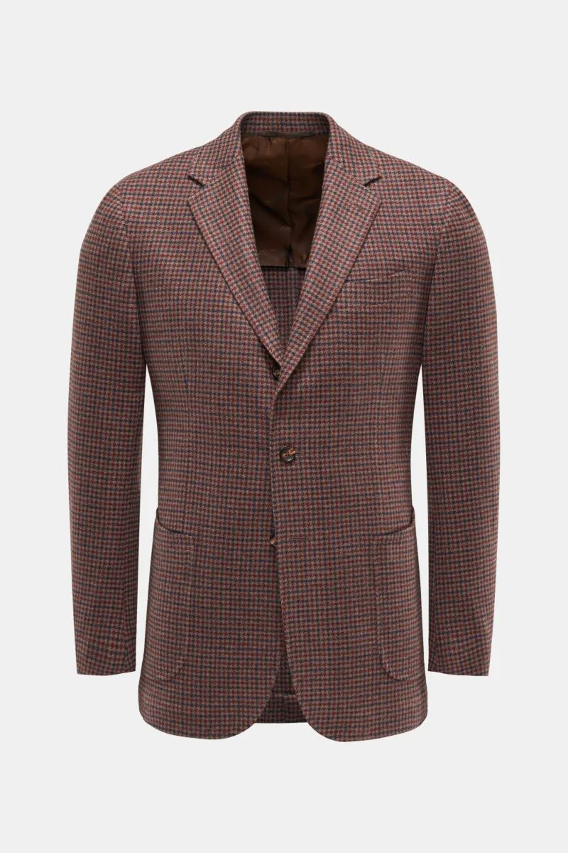 STILE LATINO cashmere smart-casual jacket 'Vincenzo' light brown checked