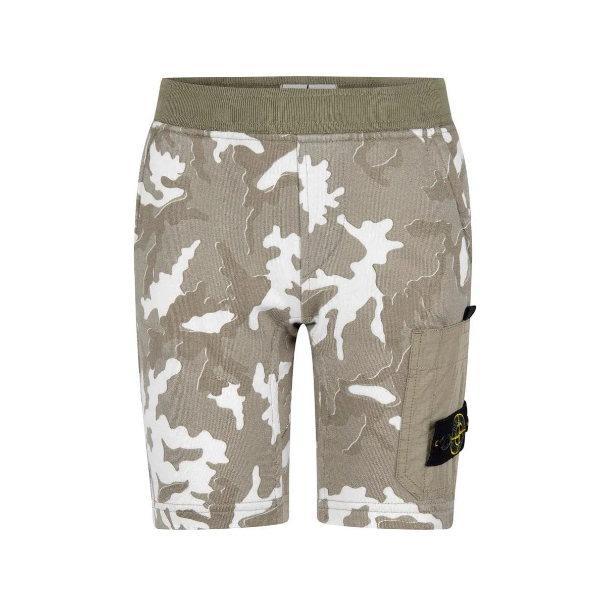 Stone Island Junior Boys Shorts - Camouflage Cotton Shorts