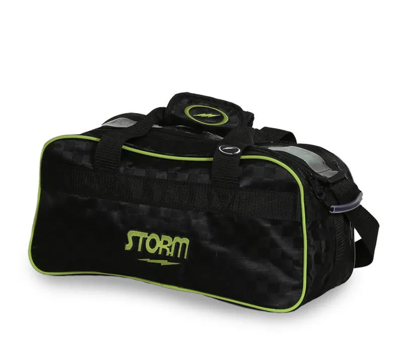 Storm 2 Ball Tote Checkered Black/Lime