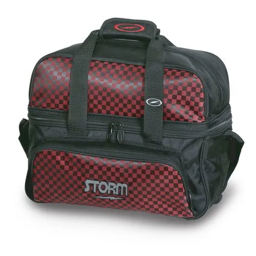 Storm Deluxe 2 Ball Tote Black/Checkered Red