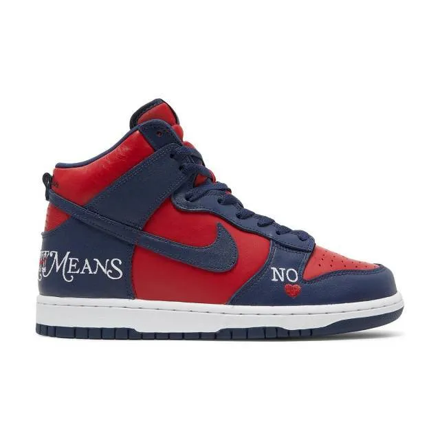 Supreme x Nike Dunk High SB (By Any Means Red Navy/ Vars...