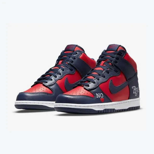 Supreme x Nike Dunk High SB (By Any Means Red Navy/ Vars...