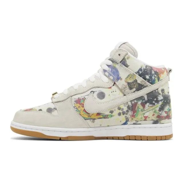 Supreme x Nike Dunk High SB (Rammellzee/ White/ White/ M...