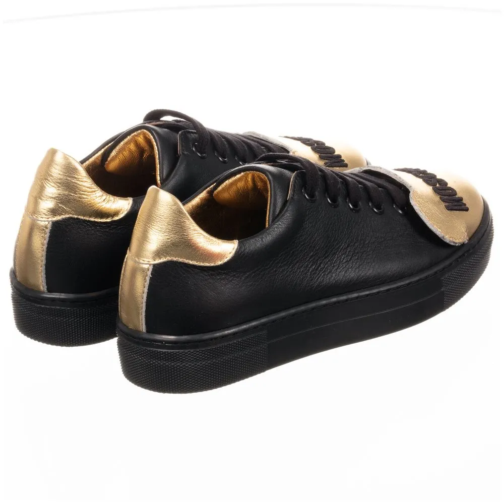 Teen Black & Gold Trainers