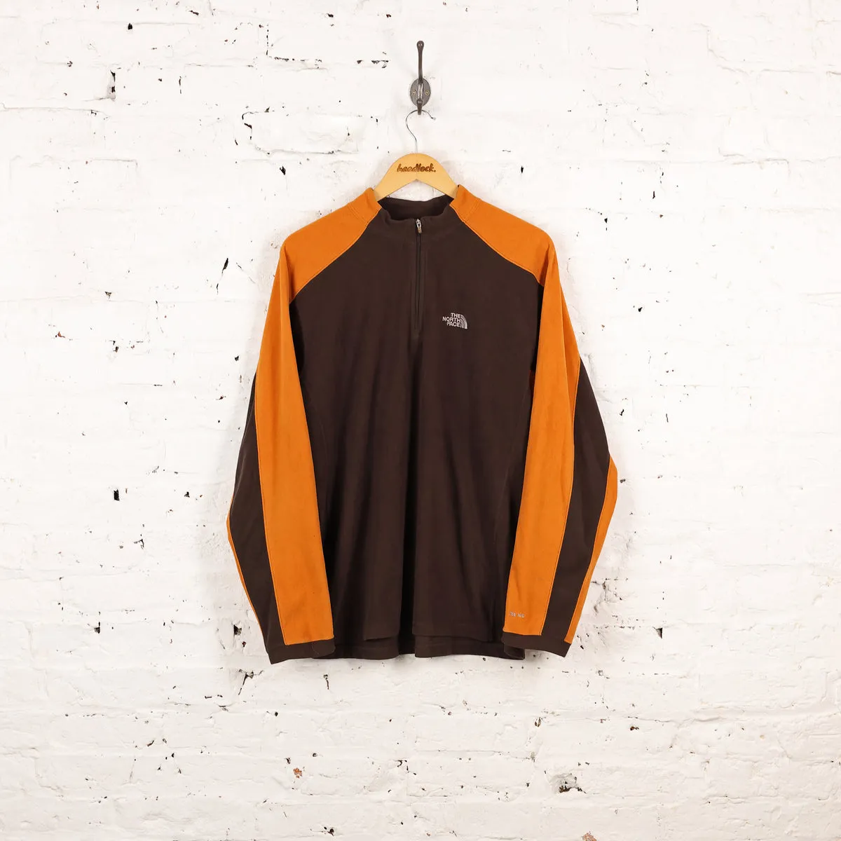 The North Face 1/4 Zip Fleece - Brown - L