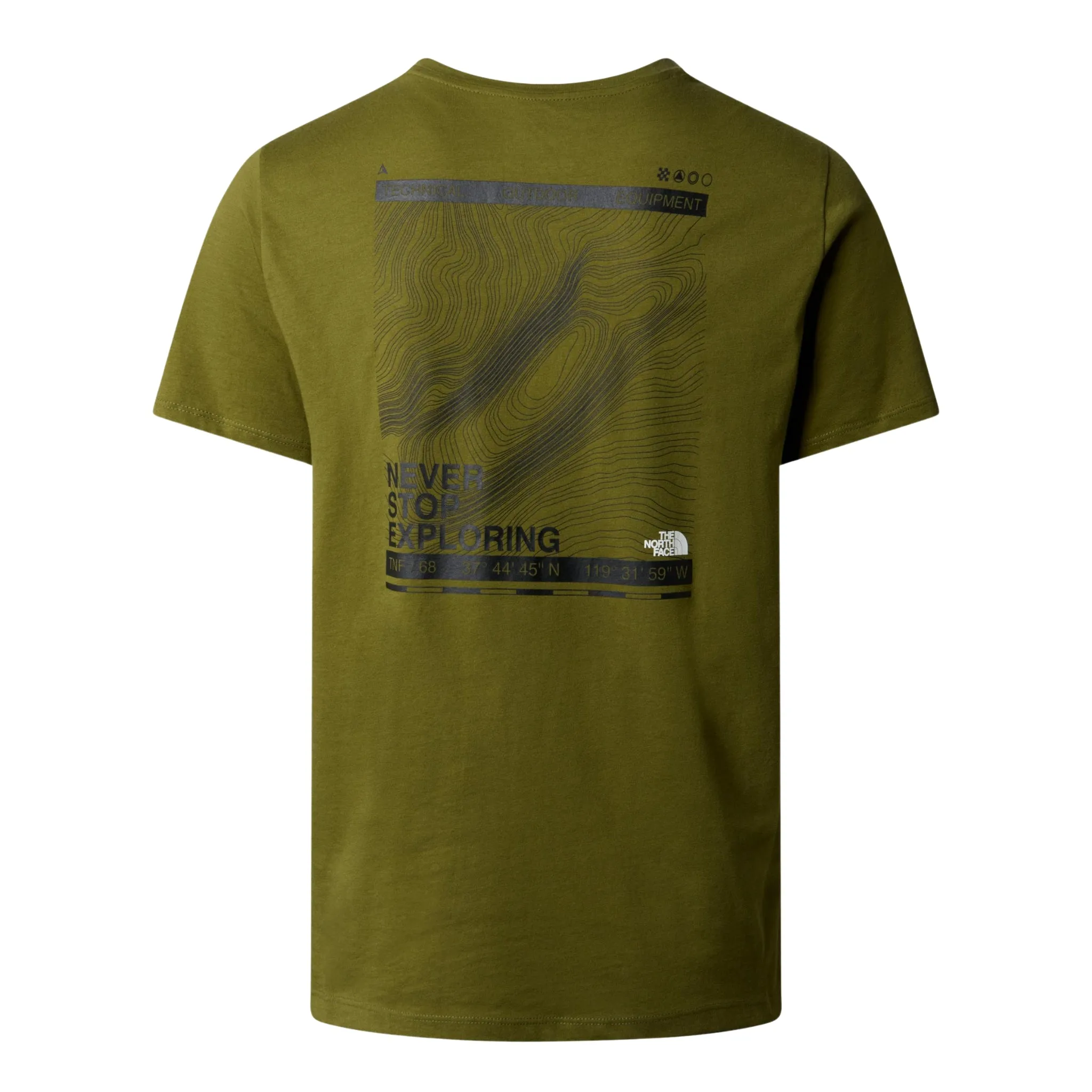 The North Face Foundation Mountain Lines Graphic T-Shirt Forest Olive