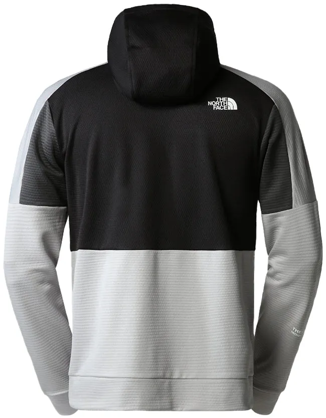 The North Face Mens Mountain Athletic Full Zip Fleece Meld Grey Asphalt Grey Black