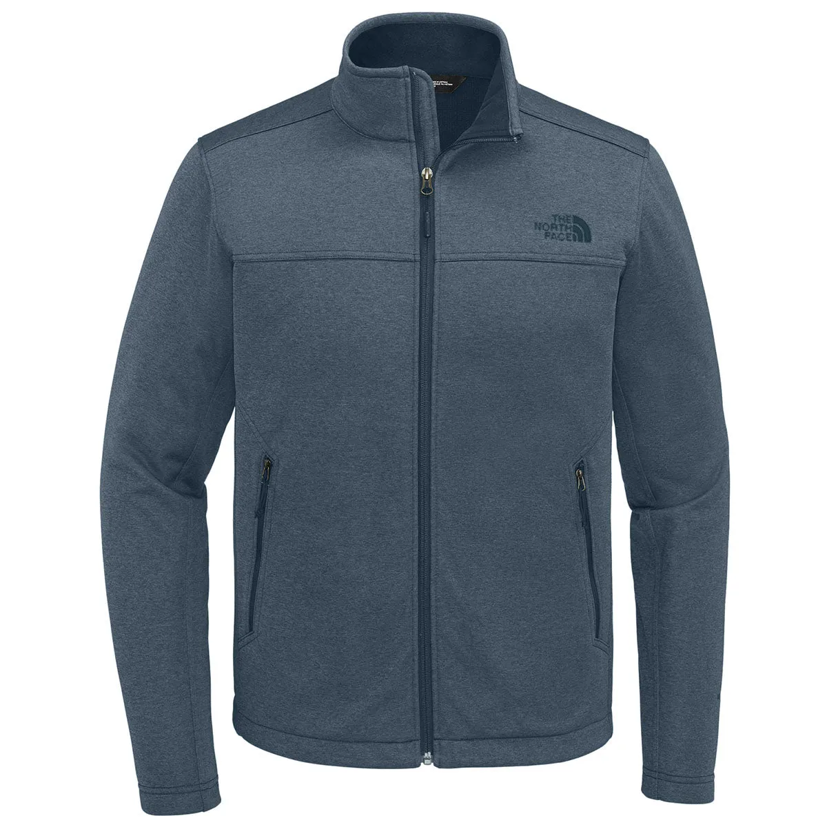 The North Face Men's Urban Navy Heather Chest Logo Ridgewall Soft Shell Jacket