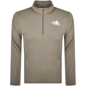 The North Face Quarter Zip T Shirt Grey