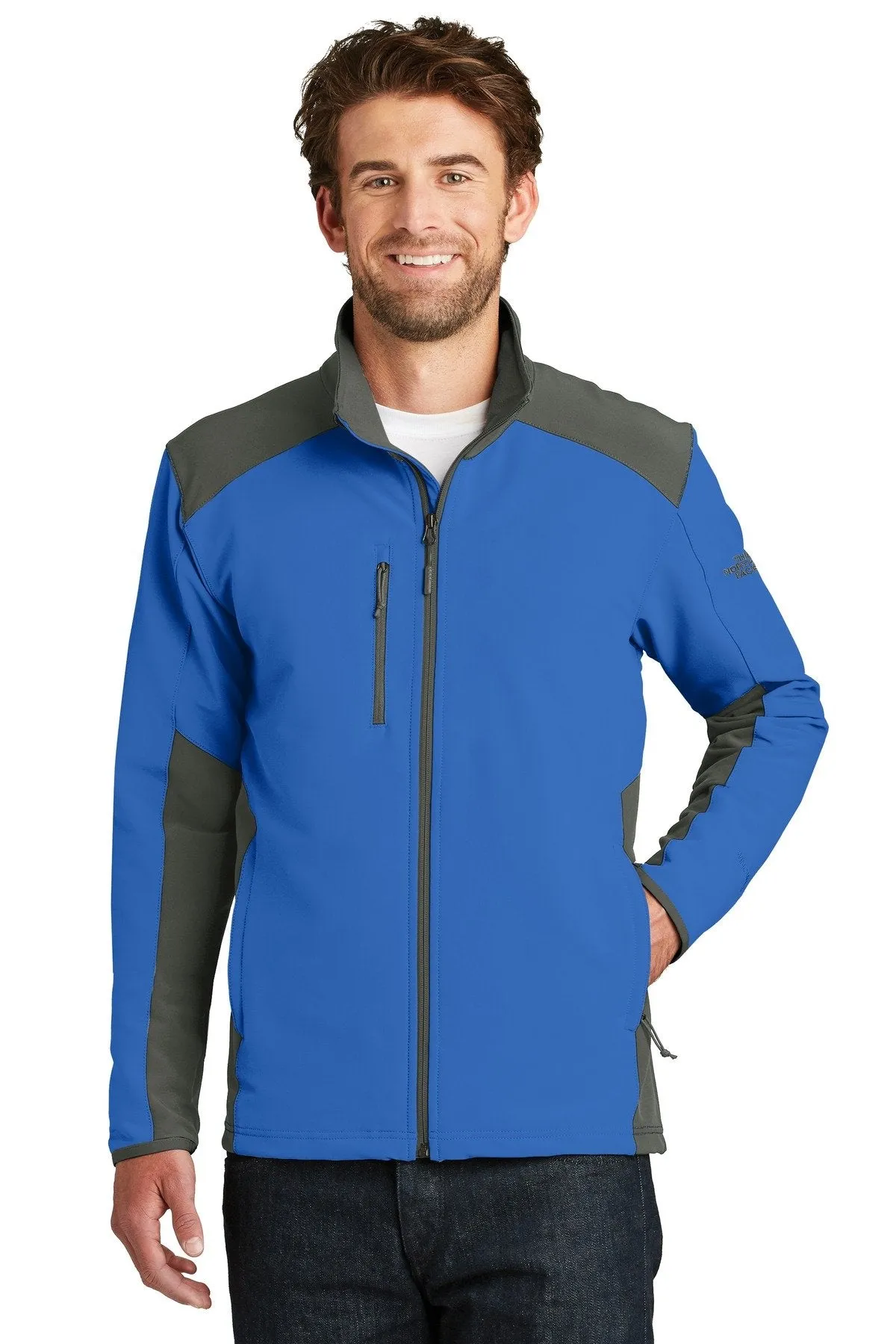 The North Face Tech Stretch Soft Shell Jacket NF0A3LGV Monster Blue/ Asphalt Grey