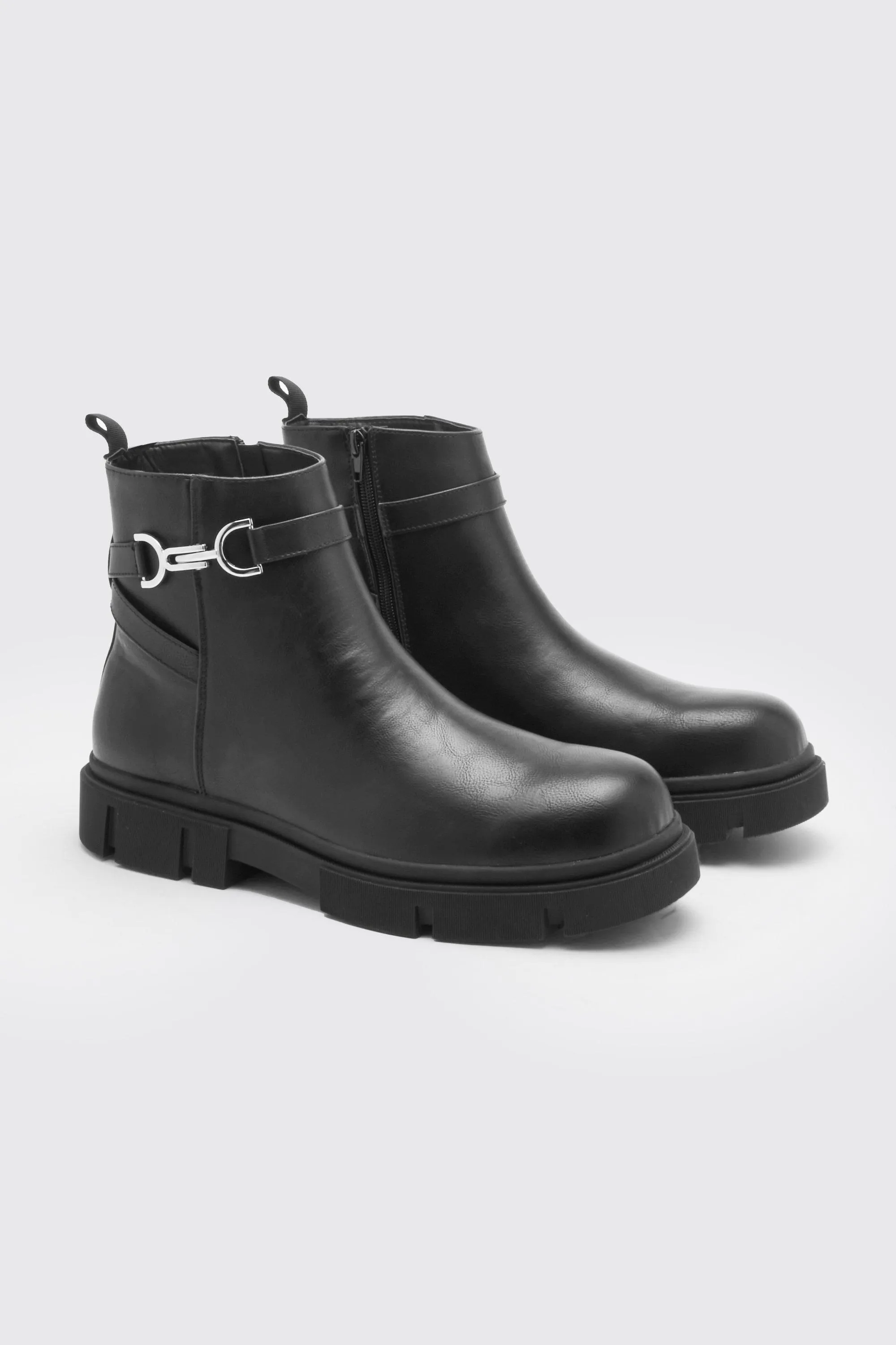 Track Sole Ankle Boot