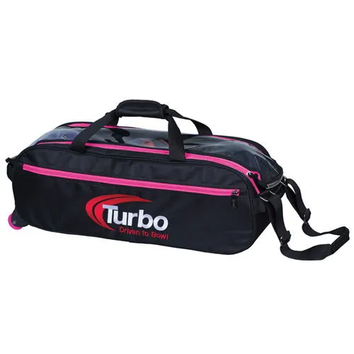 Turbo Pursuit Slim Triple Tote Pink/Black