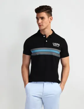 U.S. Polo Assn. Denim Co. Horizontal Stripe Muscle Fit Polo Shirt