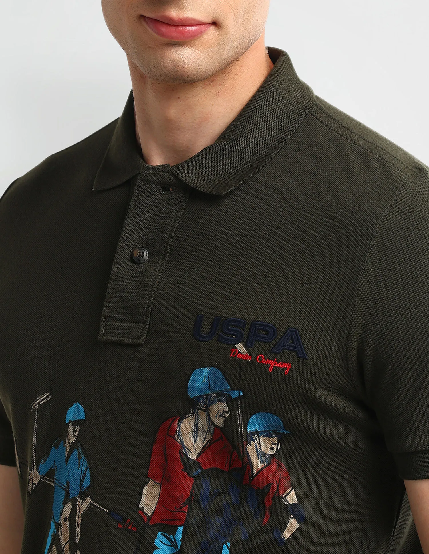 U.S. Polo Assn. Denim Co. Muscle Fit Graphic Polo Shirt