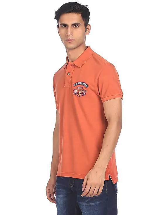 U.S. Polo Assn. Denim Co. Short Sleeve Solid Polo Shirt