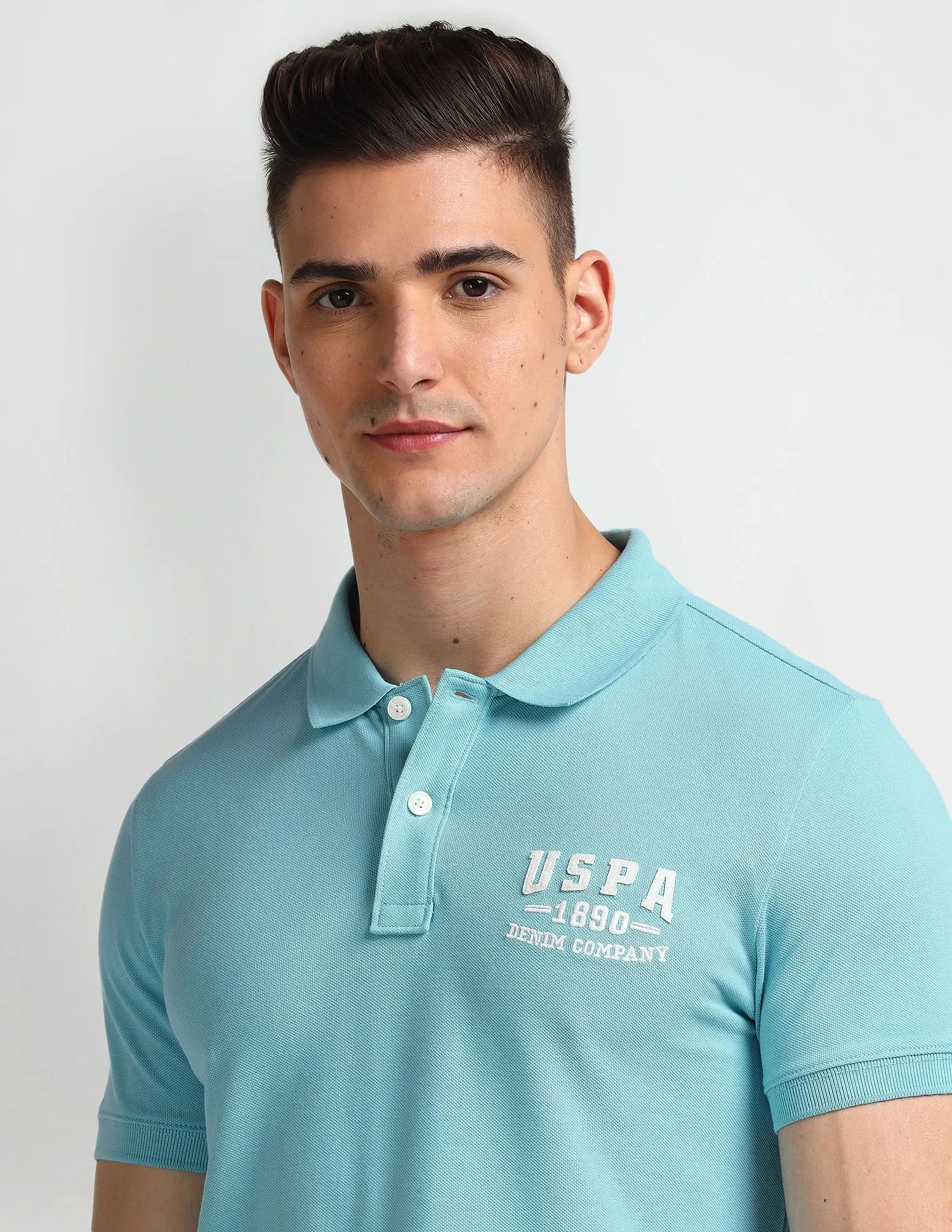 U.S. Polo Assn. Denim Co. Solid Muscle Fit Polo Shirt