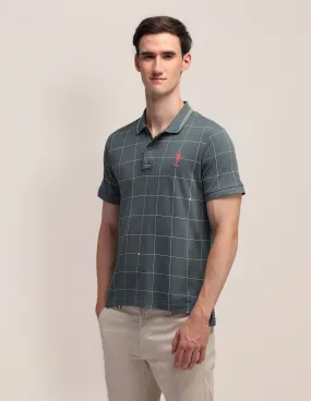 U.S. Polo Assn. Pure Cotton Checked Slim Fit Polo Shirt