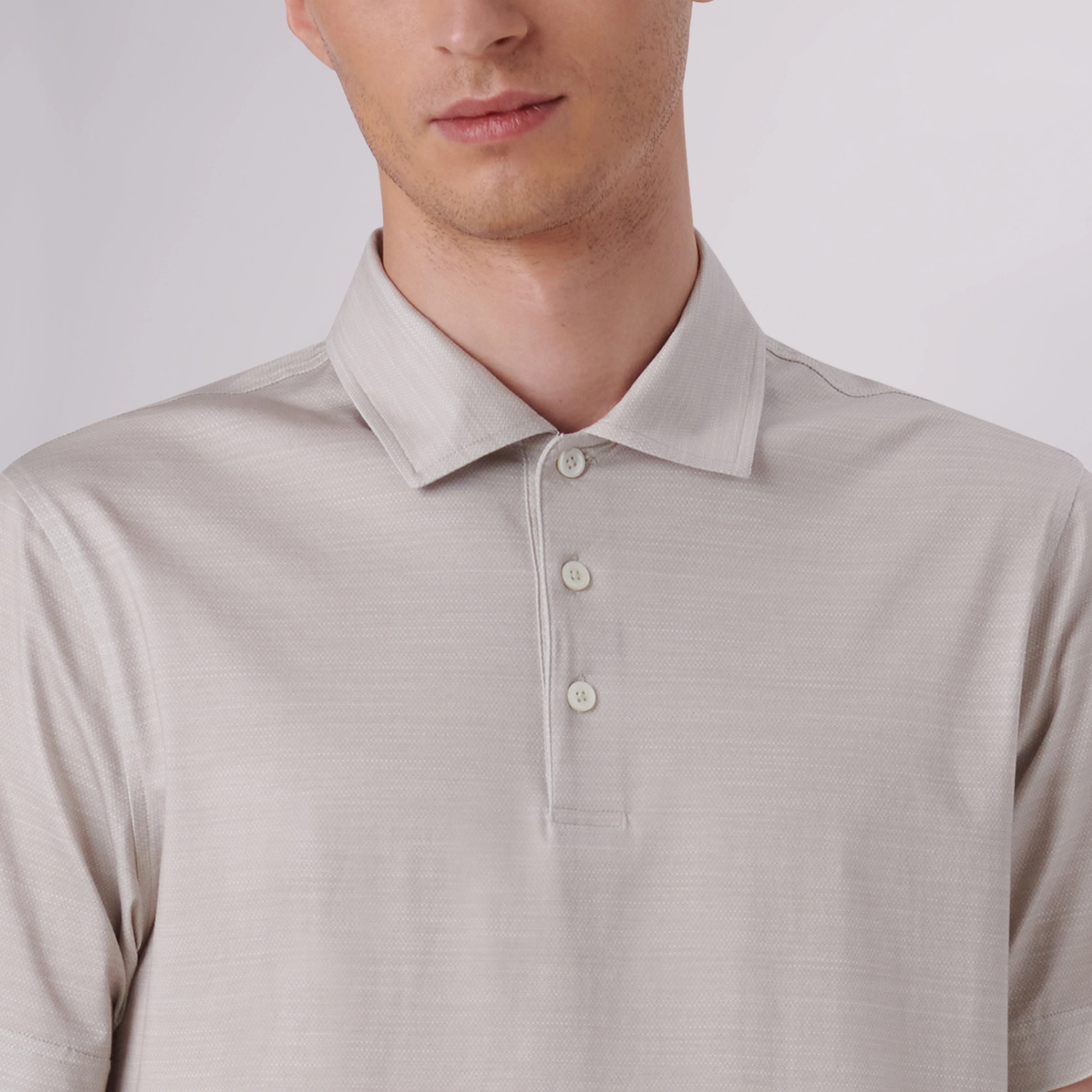 Victor Striated Print OoohCotton Polo