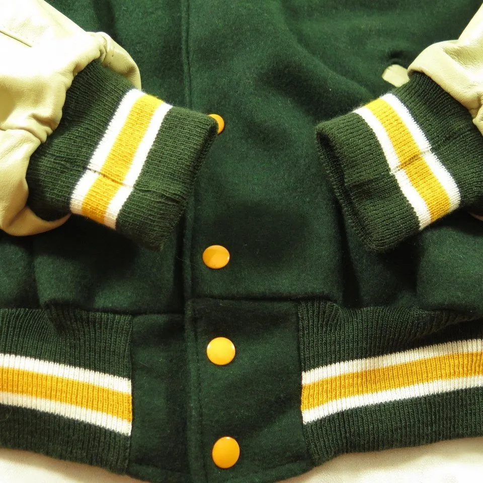 Vintage 80s Oakland Athletics Jacket Mens 46 Deadstock MLB Baseball DeLong Wool