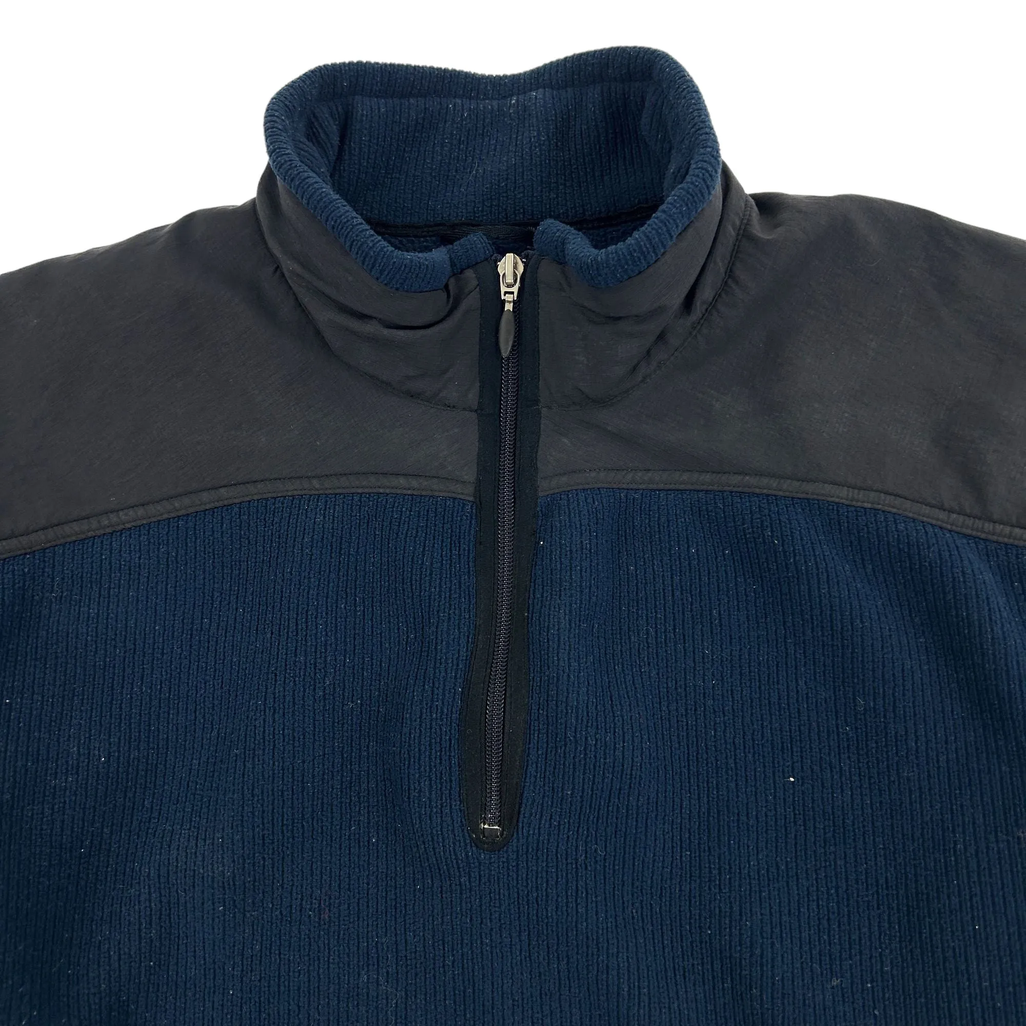 Vintage Nike Navy Fleece Q Zip Pullover Jumper Size XL | Second Wave Vintage