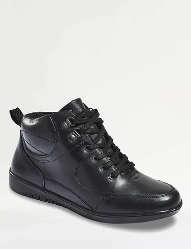 Wide Fit Lace Up Waterproof Leather Boot