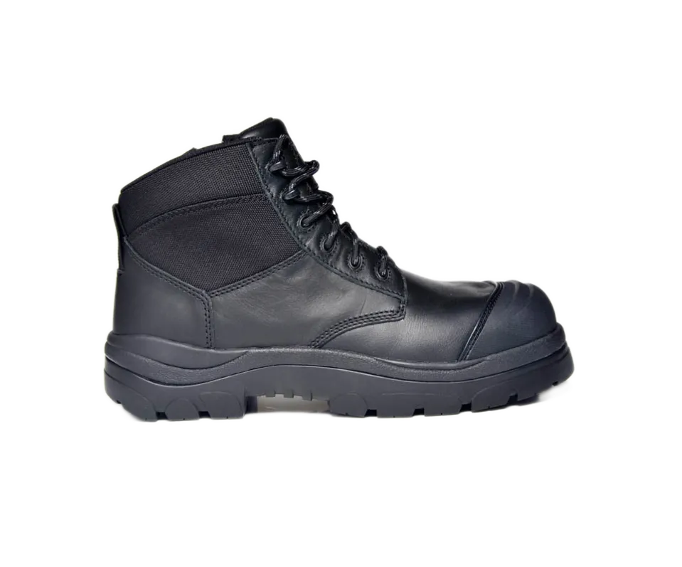 Wide Load 690BZC Composite Safety Toe Zip 6 inch Work Boot - Black - 6E Only