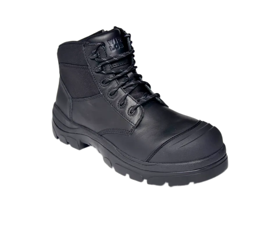 Wide Load 690BZC Composite Safety Toe Zip 6 inch Work Boot - Black - 6E Only