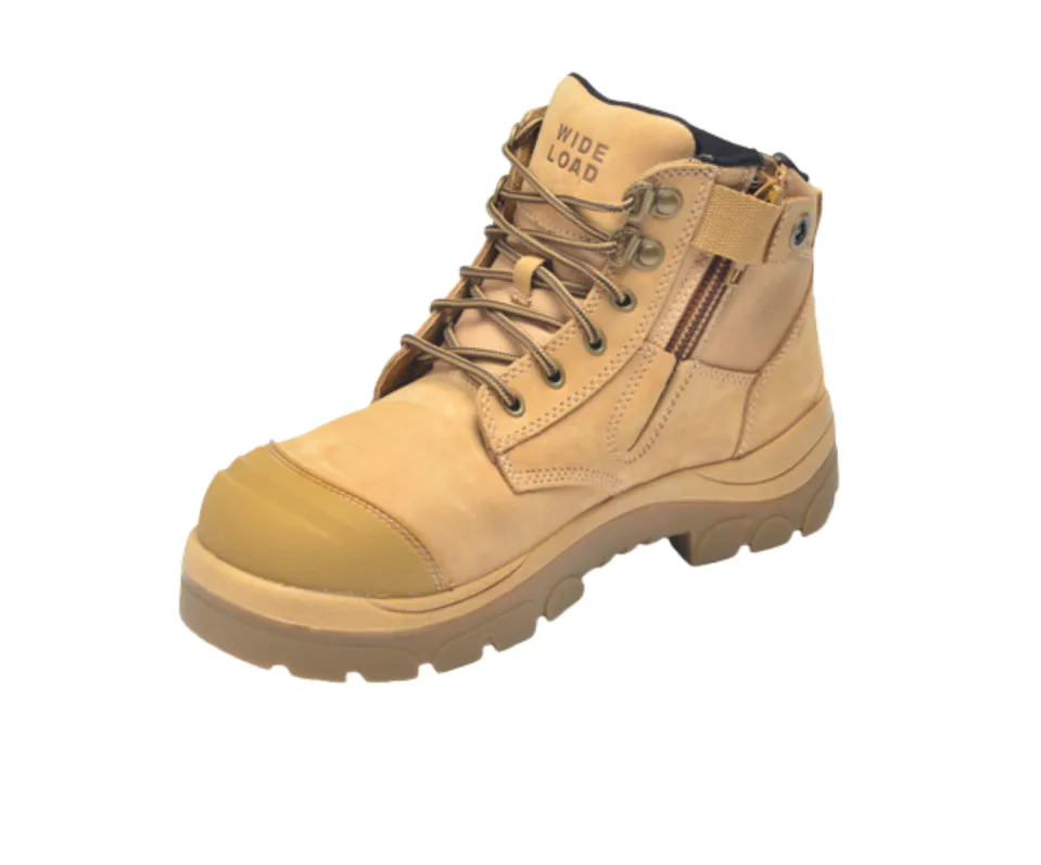 Wide Load 690WZN Non-Safety Toe Zip Water-resistant  6 inch Work Boot - Wheat - 6E Only