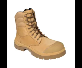 Wide Load 890WZC Composite Safety Toe Zip 8 inch Work Boot - Wheat - 6E Only