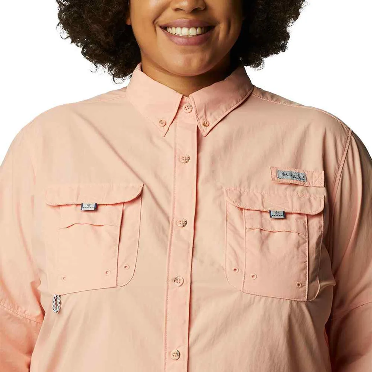 Women's Columbia PFG Bahama Long Sleeve Shirt - Plus Size