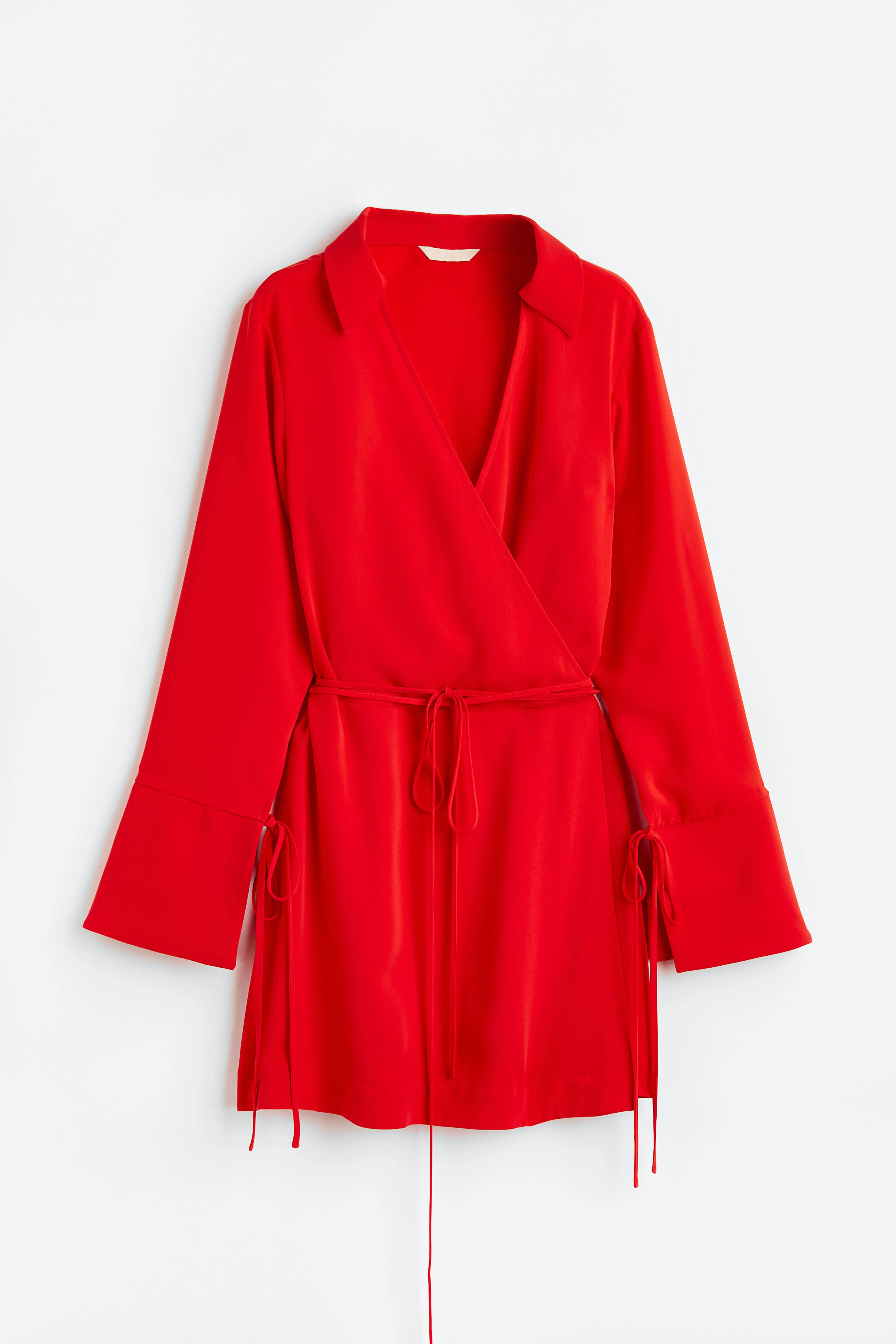 Wrap dress - V-neck - Long sleeve - Red - Ladies | H&M GB