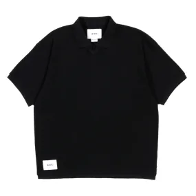 WTAPS KNIT POLO SHIRT BLACK