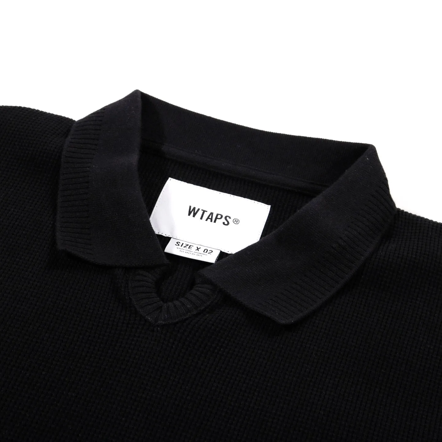 WTAPS KNIT POLO SHIRT BLACK