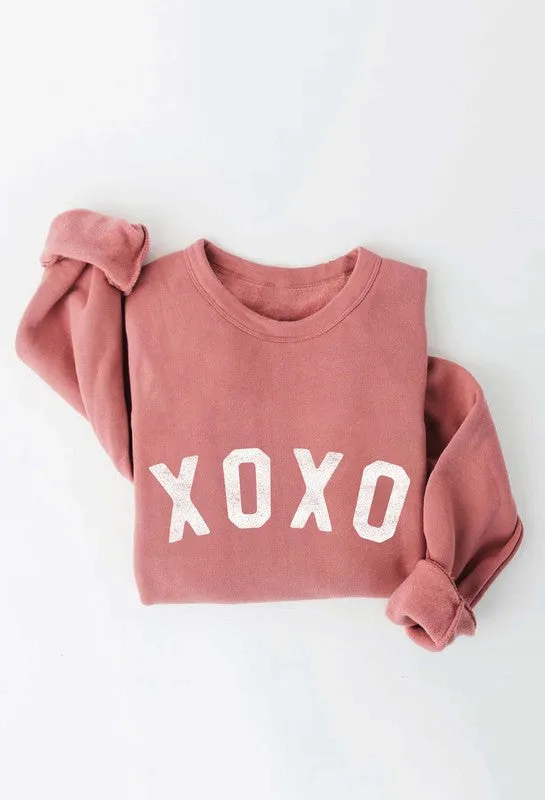 XOXO Unisex Fleece Pullover Relaxed Fit Sweatshirt